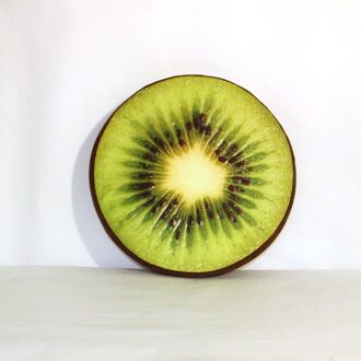 Lrea 30Cm 3D Cojines Fruit Zitkussen Ronde Kussen Home Decor Novelty Sofa Gooi kiwi