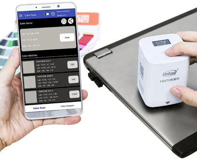 LS171 APP Portable Colorimeter Color analyzer Digital Precise LAB Color Difference Meter Tester 8mm