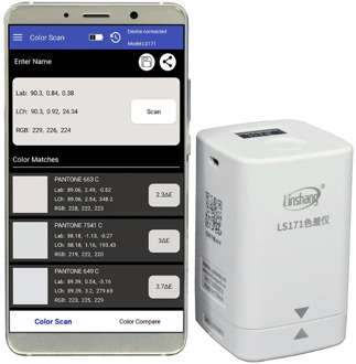 LS171 LS170 APP Portable Colorimeter Color analyzer Digital Precise LAB Color Difference Meter Tester 8mm