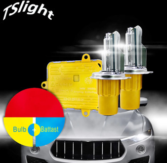 LSlight AC 55W Slim Ballast Kit HID Xenon Headlight Bulb 12V H1 H4 H7 H11 9005 9006 Xenon HID Kits 6000K Replace Headlamps