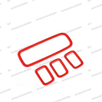 Lsrtw2017 Zilveren Auto Venster Bedieningspaneel Versieringen Voor Porsche Cayenne Macan panamera rood abs / 2014-2019 macan