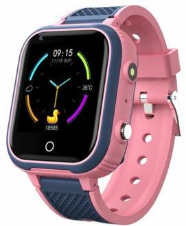LT21 1,4-inch IPS Touch Screen Kids Smart Watch Stappenteller Sport horloge Waterdichte armband met camera Alarm klok Locatie - Roze