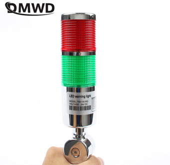LTA Industrial Multilayer Stack light Lamp Signal Tower Alarm caution light Flash Industrial Tower Red Green LED Sliver 12V 24V