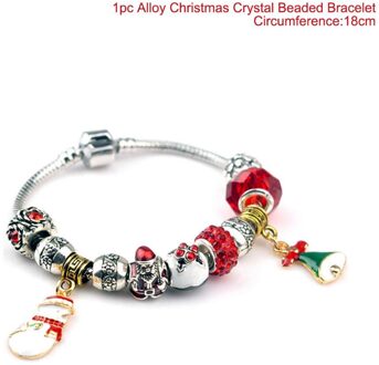 Luanqi Kerst Armband Pendans Merallic Kerst Decoratie Ornamenten Kerstman Merry Kerstboom Jaar F