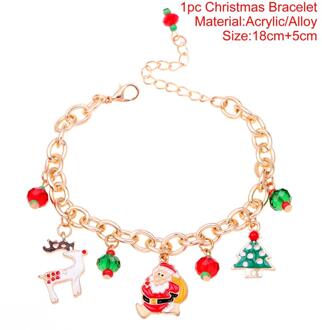 Luanqi Kerst Armband Pendans Merallic Kerst Decoratie Ornamenten Kerstman Merry Kerstboom Jaar