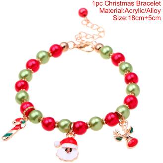Luanqi Kerst Armband Pendans Merallic Kerst Decoratie Ornamenten Kerstman Merry Kerstboom Jaar