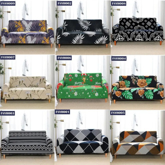Luanqi Waterproof Couch Cover Sofa Universal Soft Sofa Cover Polyester Slipcover Home Decor Stretch Elastic Christmas Sofa Cover