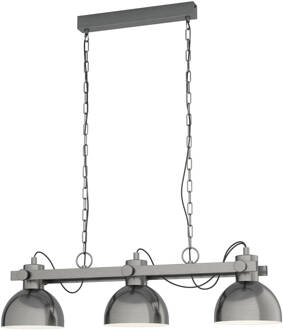 Lubenham 1 Hanglamp - E27 - 90 cm - Grijs, Crème Crème, Grijs