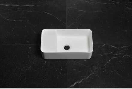 Luca Fontein Luca Sanitair 35x18,5x12 cm Solid Surface Mat Wit (zonder kraangat)