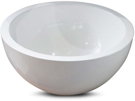 Luca Fontein Luca Sanitair Rond 24x24x12cm Mineral Stone Glanzend Wit