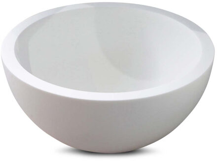 Luca Fontein Luca Sanitair Rond 24x24x12cm Solid Surface Mat Wit Geen Kraangat