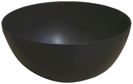 Luca Fontein Opzetwastafel Luca Sanitair Ø24cm Dunne Rand 12cm Hoog Solid Surface Antraciet