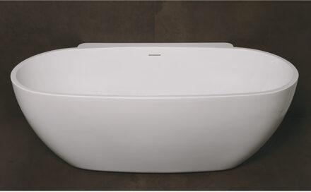 Luca Half vrijstaand Bad Luca Sanitair Primo 175x85x60cm Acryl Glans Wit Met Overloop