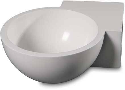 Luca Hoekfontein Luca Sanitair Rond 28x28x12cm Mineral Stone Glans Wit