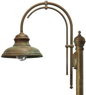 LUCA lantaarnpaal in antiek koper messing 1-lamp. messing antiek-koper