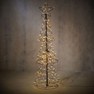 Luca lighting Dansende Boom - Vlaggenmast kerstboom - 120 cm - Warm wit