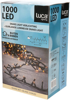 Luca lighting Kerstverlichting - 1000 lampjes warm wit - 20 m - clusterverlichting