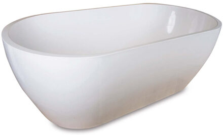 Luca Vrijstaand Bad Luca Sanitair Vasca 160x80x54cm Solid Surface Mat Wit