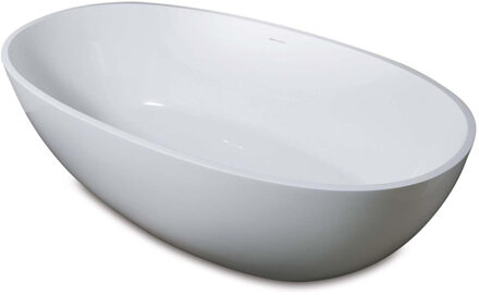 Luca Vrijstaand Bad Luca Sanitair Vasca 180x80x60cm Mineral Stone Glans Wit
