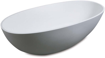 Luca Vrijstaand Bad Luca Sanitair Vasca 180x80x60cm Solid Surface Mat Wit