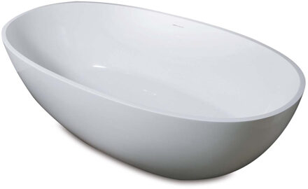 Luca Vrijstaand Bad Luca Sanitair Vasca 180x93x56cm Mineral Stone Glans Wit