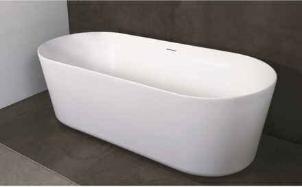 Luca Vrijstaand Ligbad Luca Sanitair Primo Acryl 178x80x56 cm Mat Wit (inclusief afvoer en sifon)