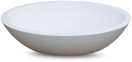Luca Waskom Luca Sanitair Ovaal 57x40x14cm Solid Surface 25mm Mat Wit
