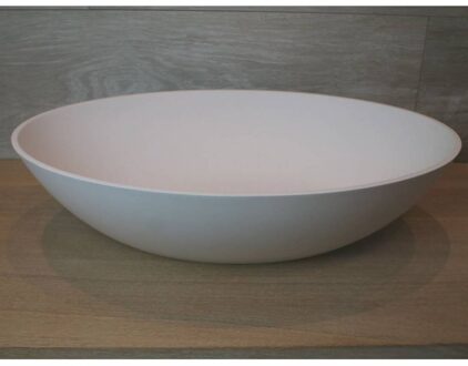 Luca Waskom Luca Sanitair Ovaal 57x40x14cm Solid Surface 8mm Dik Mat Wit