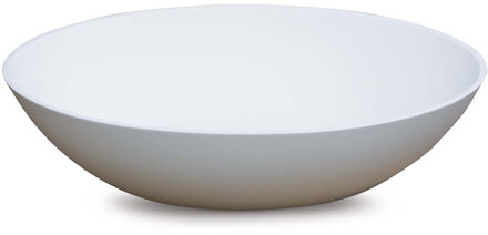 Luca Waskom Luca Sanitair Ovaal 57x40x14cm Solid Surface 8mm Dik Mat Wit