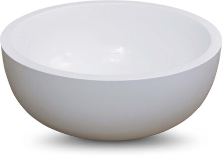 Luca Waskom Luca Sanitair Rond 39x39x17cm Mineral Stone 8mm Dik Glans Wit
