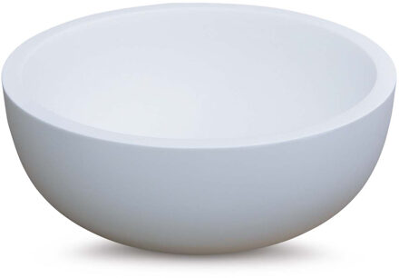 Luca Waskom Luca Sanitair Rond 39x39x17cm Solid Surface 8mm Dik Mat Wit