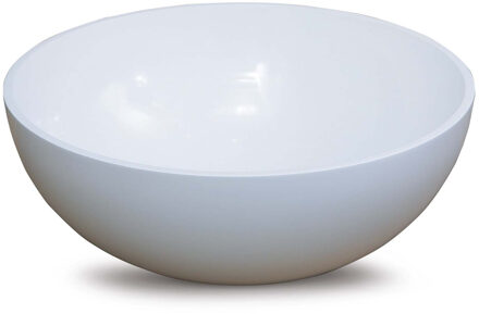 Luca Waskom Luca Sanitair Rond 40x40x15cm Mineral Stone 8mm Dik Glans Wit