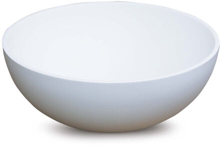 Luca Waskom Luca Sanitair Rond 40x40x15cm Solid Surface 8mm Dik Mat Wit