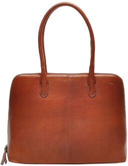 Lucca Business Bag brandy Bruin/Cognac - H 30 x B 41 x D 12 cm