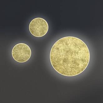 Luce elevata Button wand bladgoudoptiek goud, wit opaal