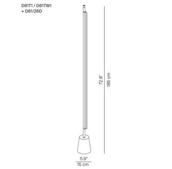 Luceplan Compendium LED vloerlamp 2.700K messing