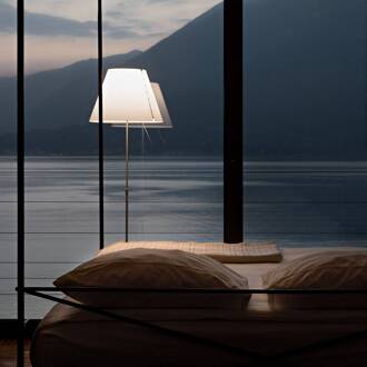 Luceplan Costanza vloerlamp D13t, aluminium/wit aluminium, wit