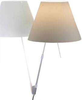 Luceplan Costanza wandlamp D13a, alu/mistwit aluminium, mistwit