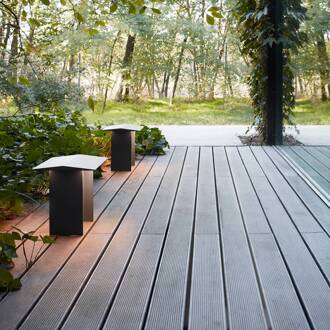 Luceplan Fienile LED sokkellamp 32cm donkergrijs