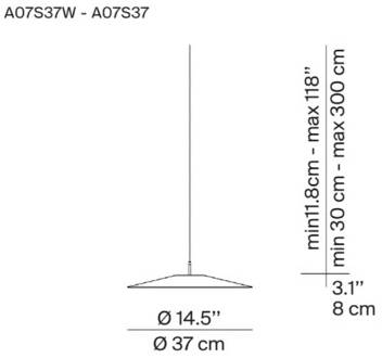 Luceplan Koinè LED hanglamp 927 Ø37cm zwart