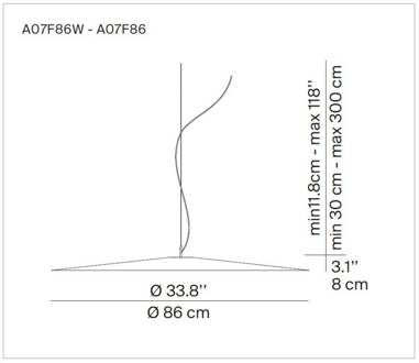 Luceplan Koinè LED hanglamp vilt 927 Ø86cm grijs
