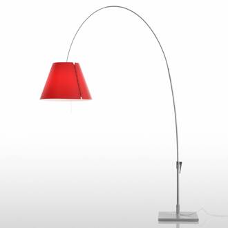 Luceplan Lady Costanza vloerlamp D13E D, alu/rood aluminium, rood