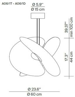 Luceplan Levante LED hanglamp wit Ø60cm 28W