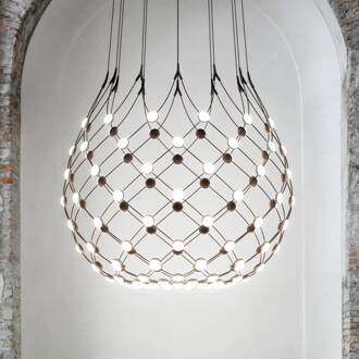 Luceplan Mesh draadloze hanglamp, Ø 100 cm, 2 m, Bluetooth zwart