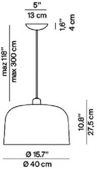 Luceplan Zile hanglamp mat wit, Ø 40 cm wit mat