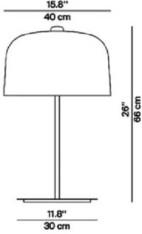 Luceplan Zile tafellamp mat wit, hoogte 66 cm