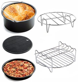 Lucht Friteuse Accessoires Set Bakken Mand Plaat Grill Pot Keuken Koken Air Friteuse Bakken Pan Grill Matten # T2G