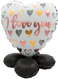 Lucht gevulde ballon op voetje i love you