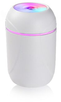Luchtbevochtiger 260Ml Kleurrijke Night Lights Aroma Essentiële Olie Diffuser Home Spa Auto Office Ultrasone Usb Fogger Mist Maker wit