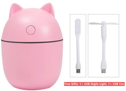 Luchtbevochtiger Etherische Olie Voor Home Auto Usb Fogger Mist Maker Met Led Night Lamp Usb Ventilator Voor Kid kinderen Student Reizen 02